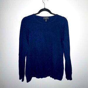 Charter Club womens Navy Cashmere Crewneck Sweater medium